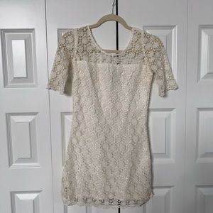 A&F crochet white dress